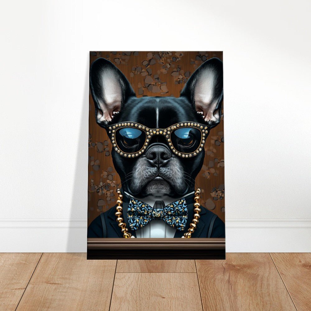 Dapper French Bulldog Canvas Wall Art - ROMAG Store