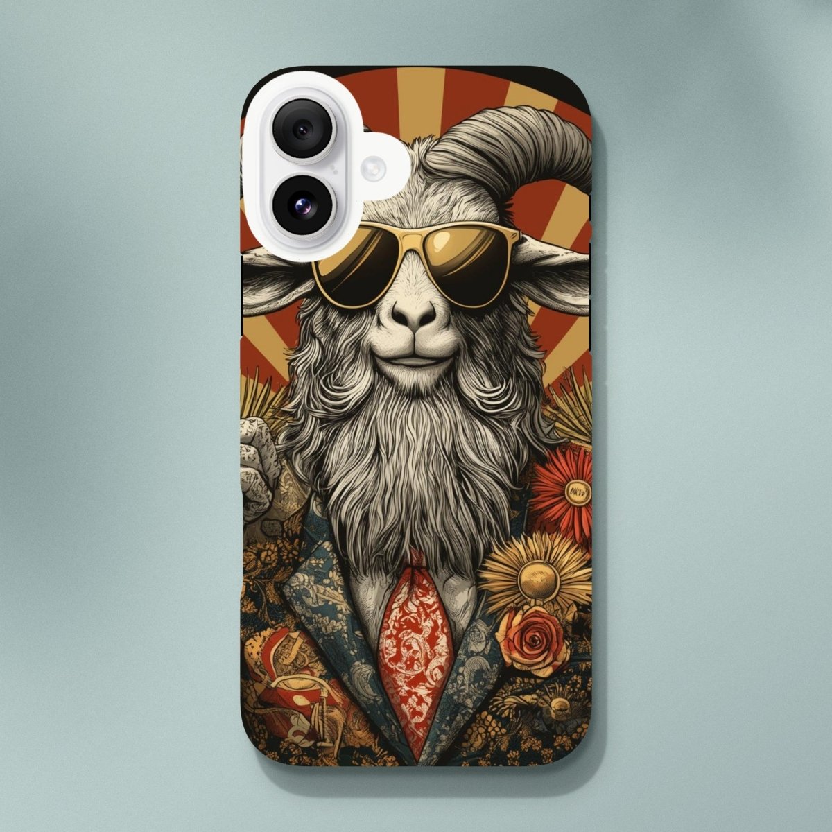 Chic Goat in Shades iPhone Tough Case - ROMAG Store