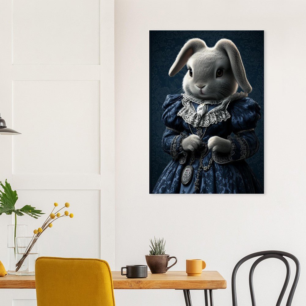 Victorian Regal Rabbit Canvas Art - ROMAG Store