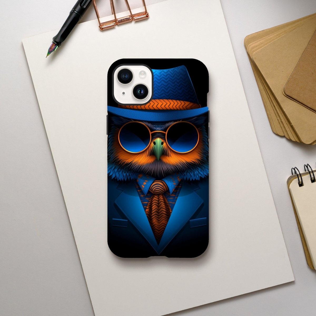 Sophisticated Owl in Fedora iPhone Tough Case - ROMAG Store