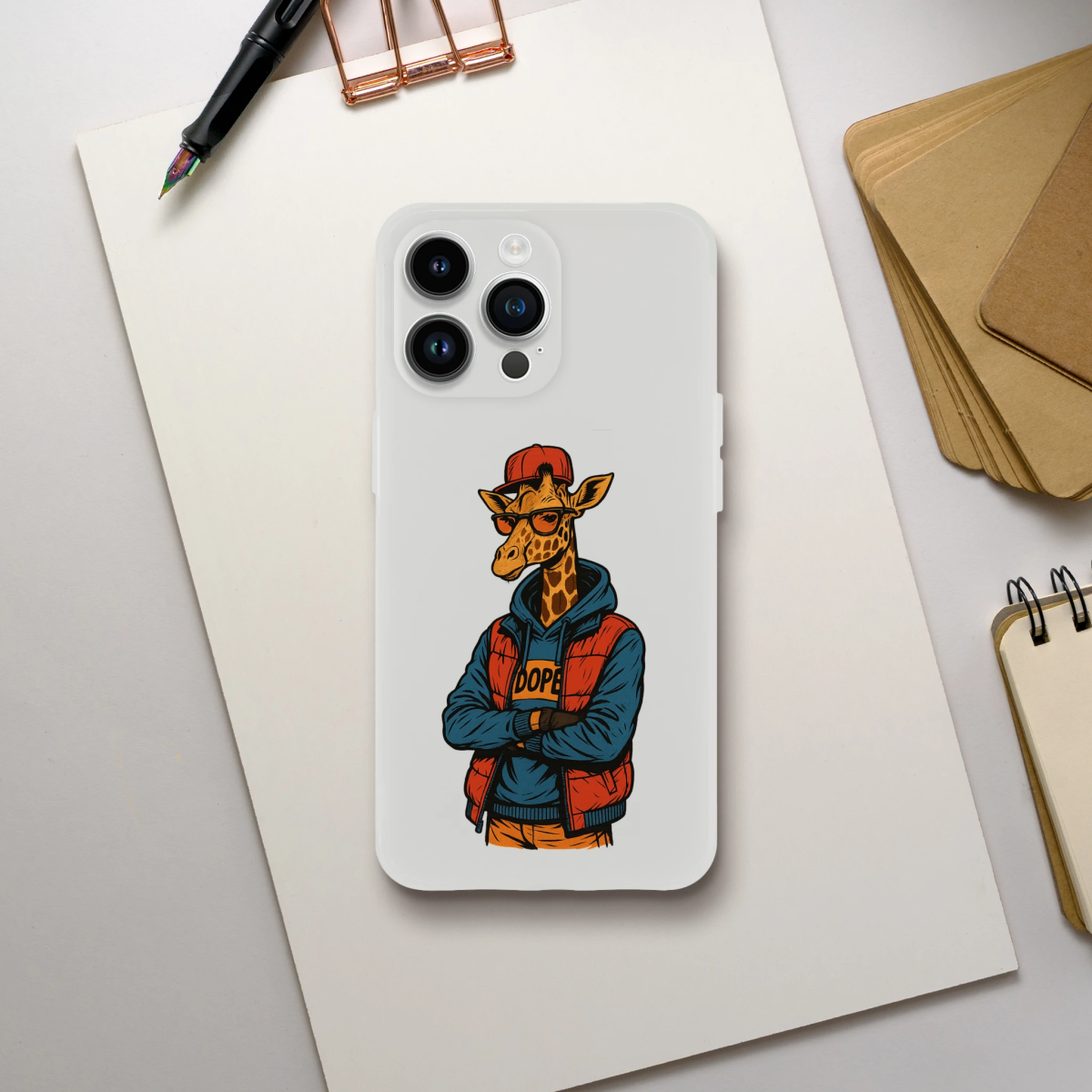 Dope Giraffe Street Style iPhone Flexi Case - ROMAG Store