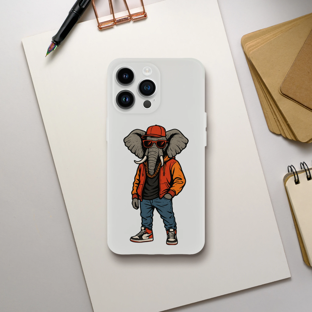 Hip - Hop Elephant iPhone Flexi Case - ROMAG Store