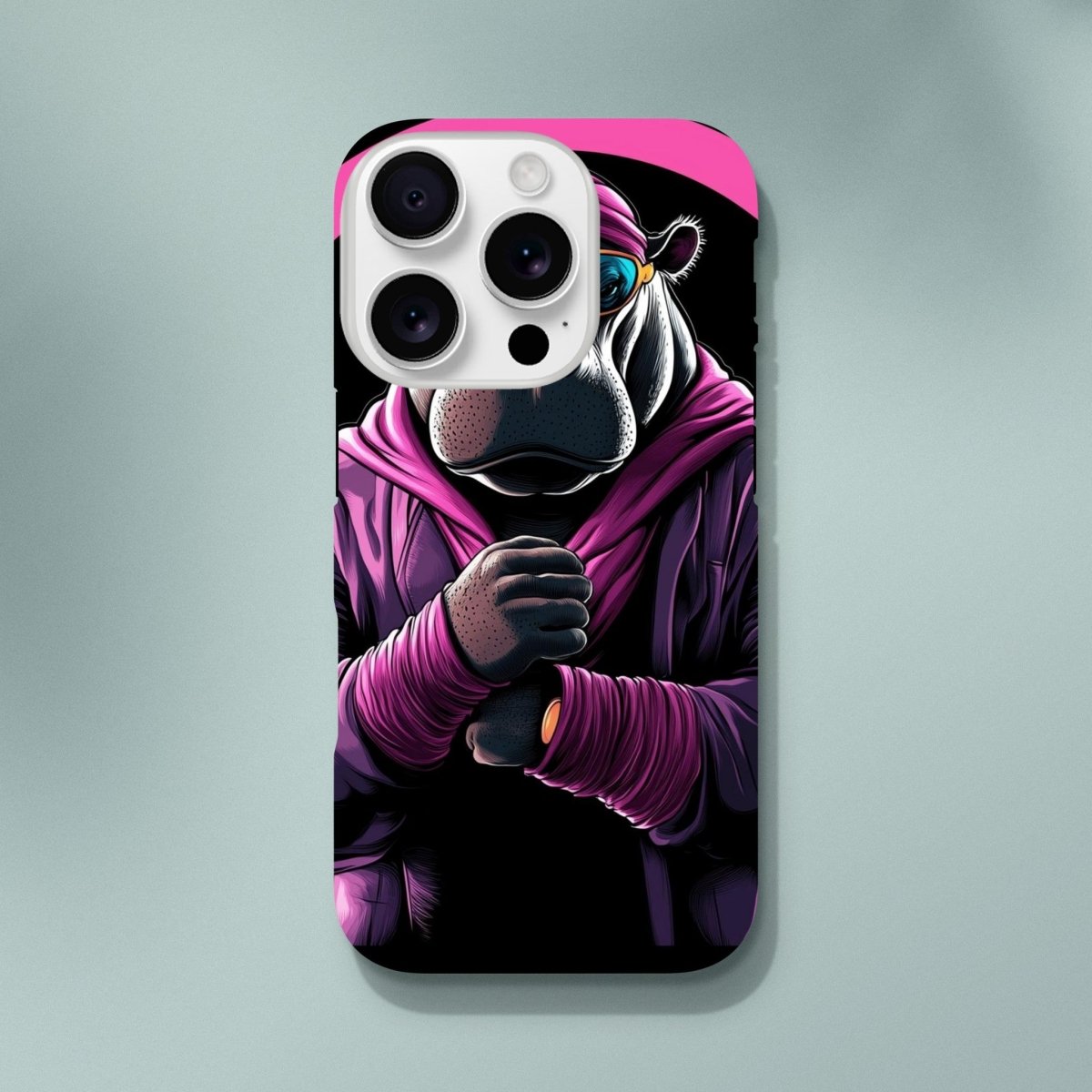 Neon Hippo Hype iPhone Tough Case - ROMAG Store