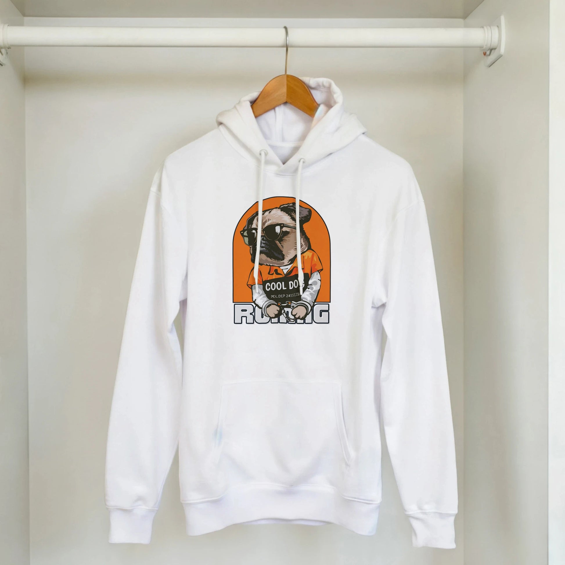 Mugshot Pug 'Cool Dog' Hoodie - ROMAG Store
