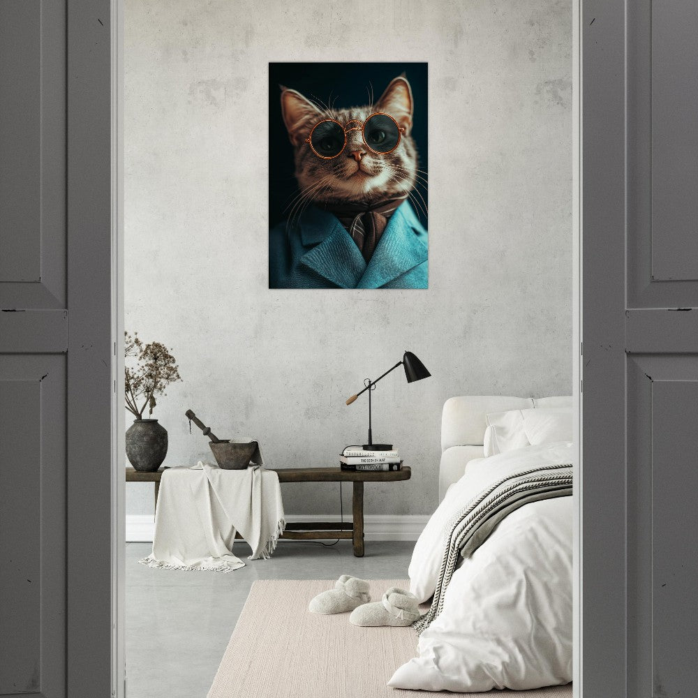 Sophisticated Cat in Suit Canvas - ROMAG Store