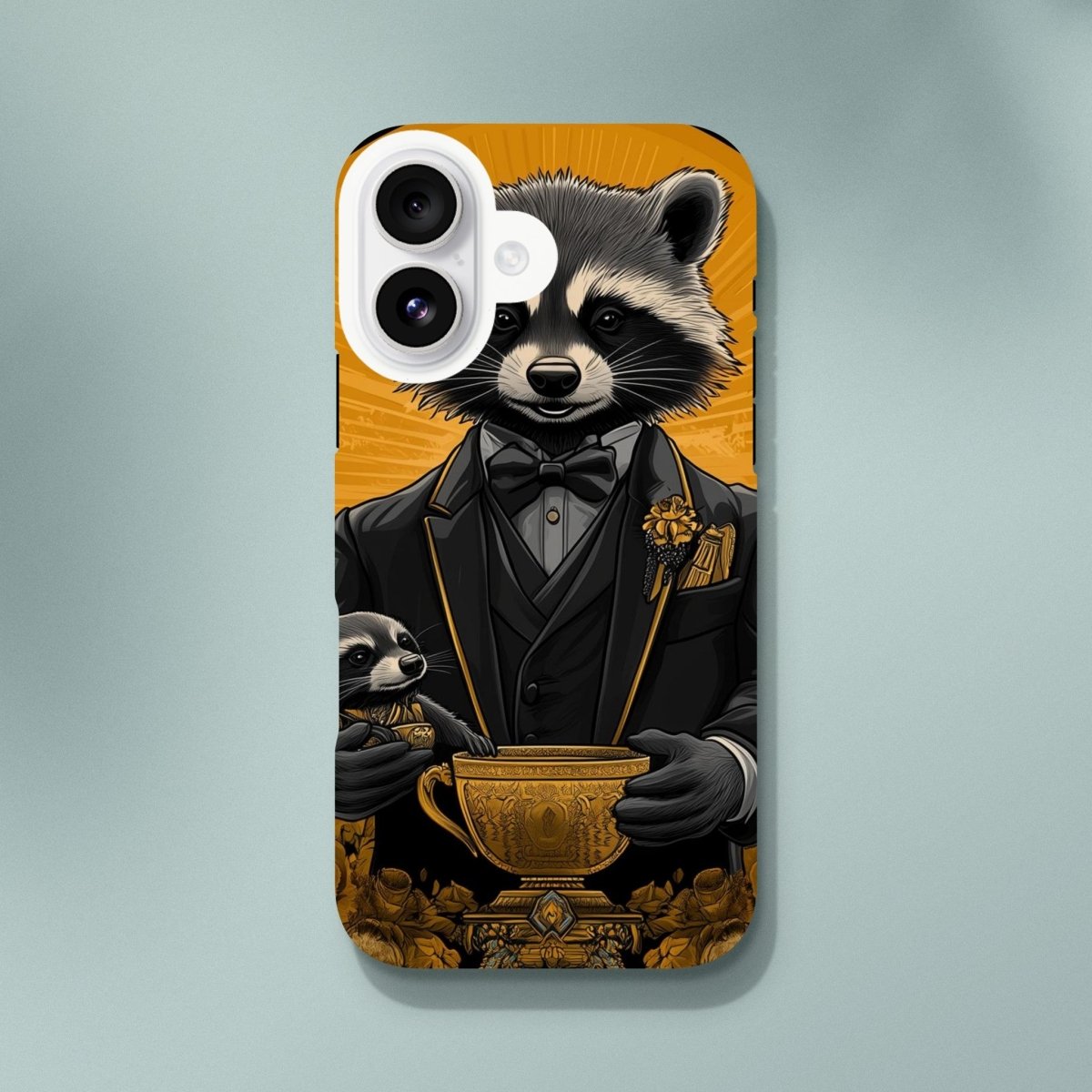 Dapper Raccoon & Pup 'Golden Hour' iPhone Tough Case - ROMAG Store