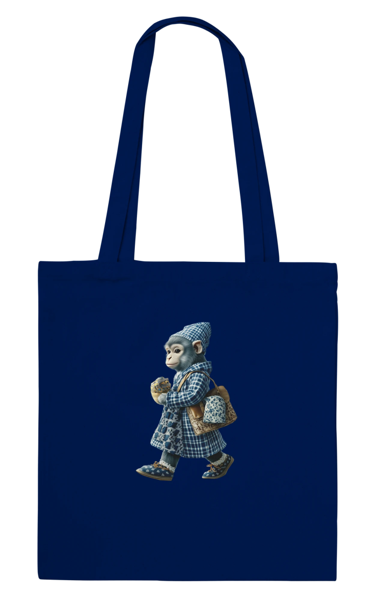 Chic Plaid Monkey Tote Bag - ROMAG Store