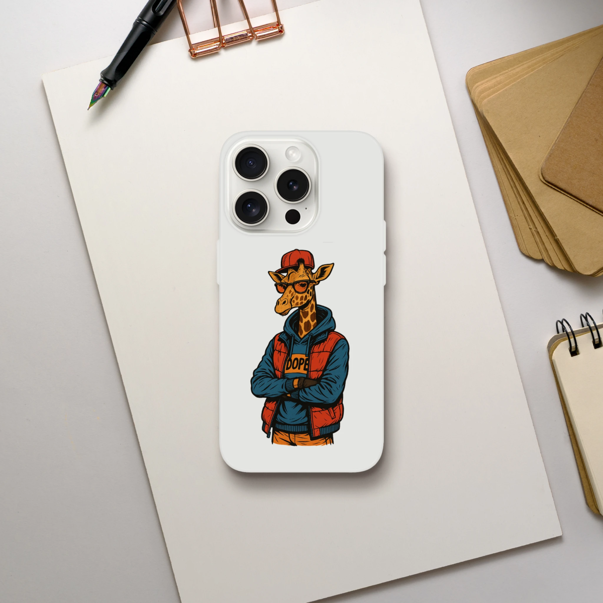 Dope Giraffe Street Style iPhone Flexi Case - ROMAG Store