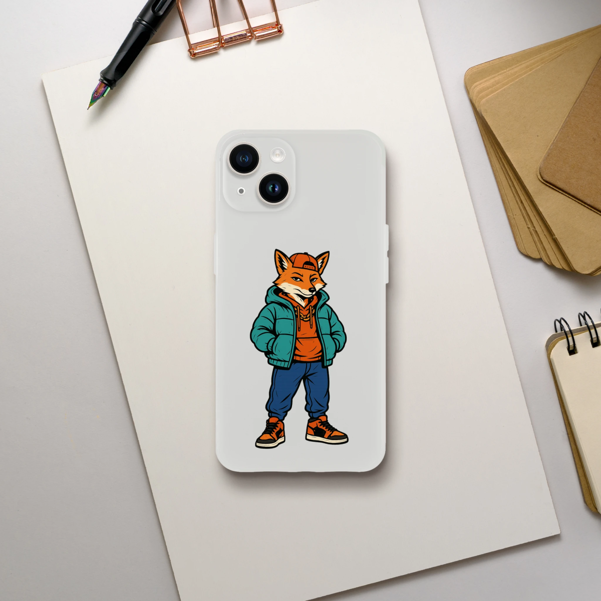 Cool Fox Streetwear iPhone Flexi Case - ROMAG Store