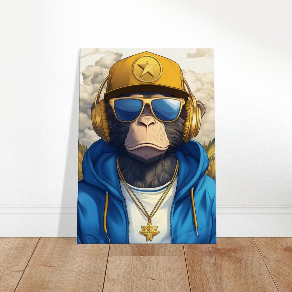 Chimp Cool Canvas Art - ROMAG Store