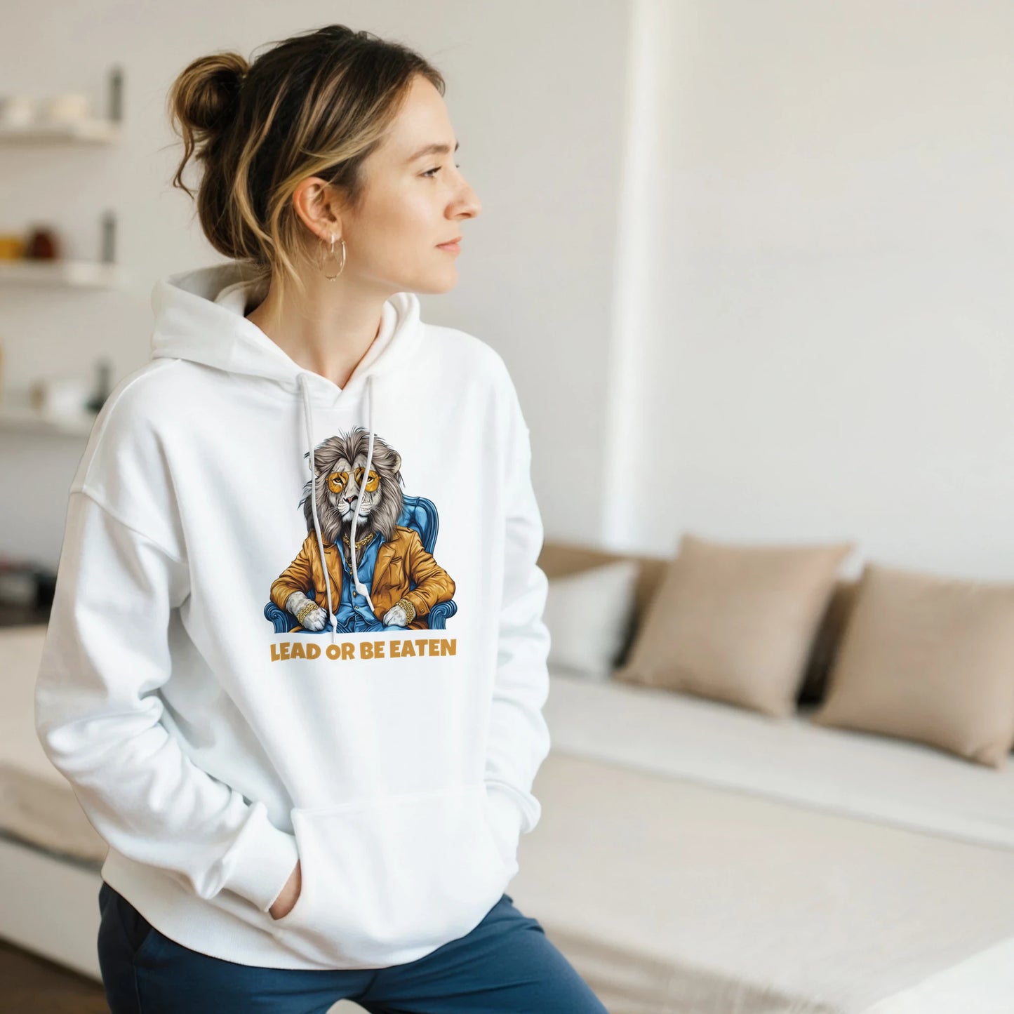 Lead or Be Eaten Lion Hoodie - ROMAG Store