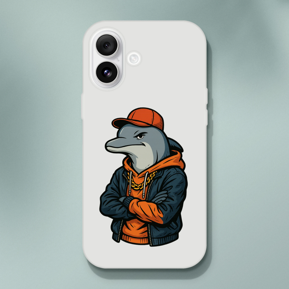 Cool Dolphin Streetwear iPhone Flexi Case - ROMAG Store