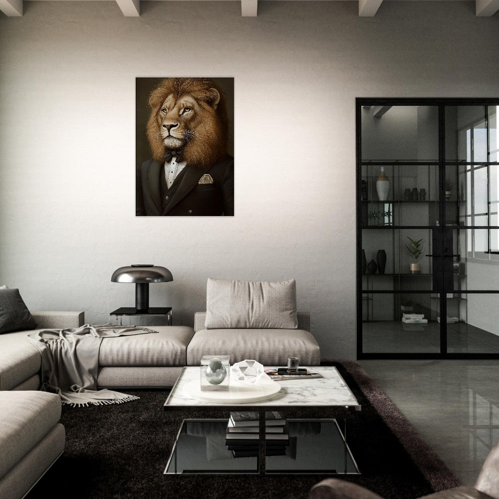 Luxury Lion in Suit Canvas - ROMAG Store
