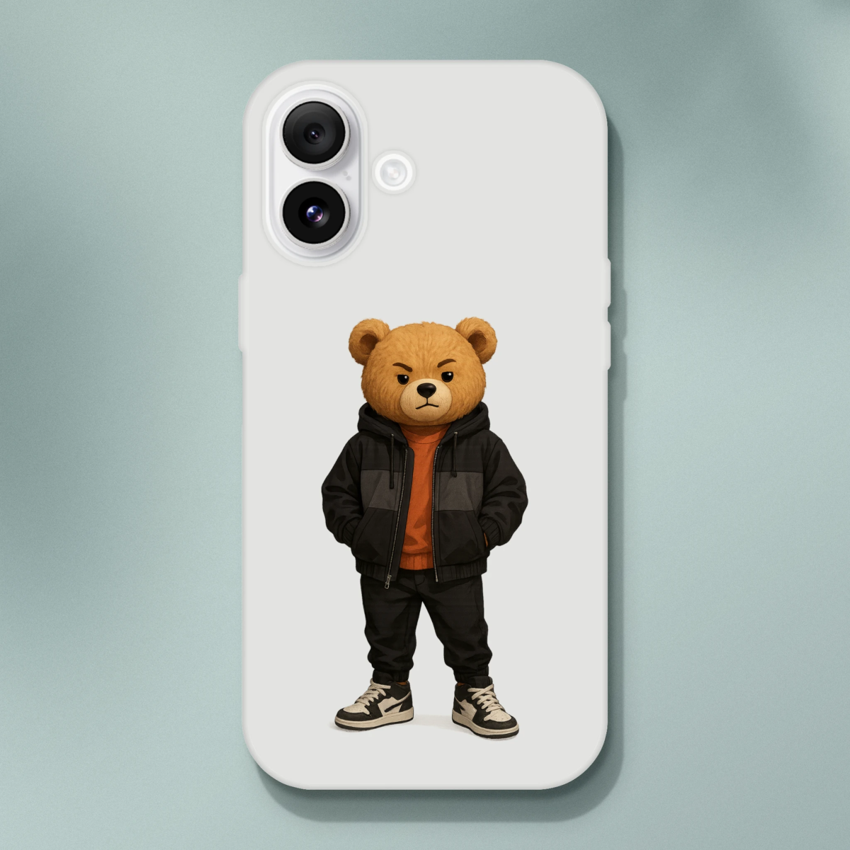 Cool Urban Streetwear Bear iPhone Flexi Case - ROMAG Store