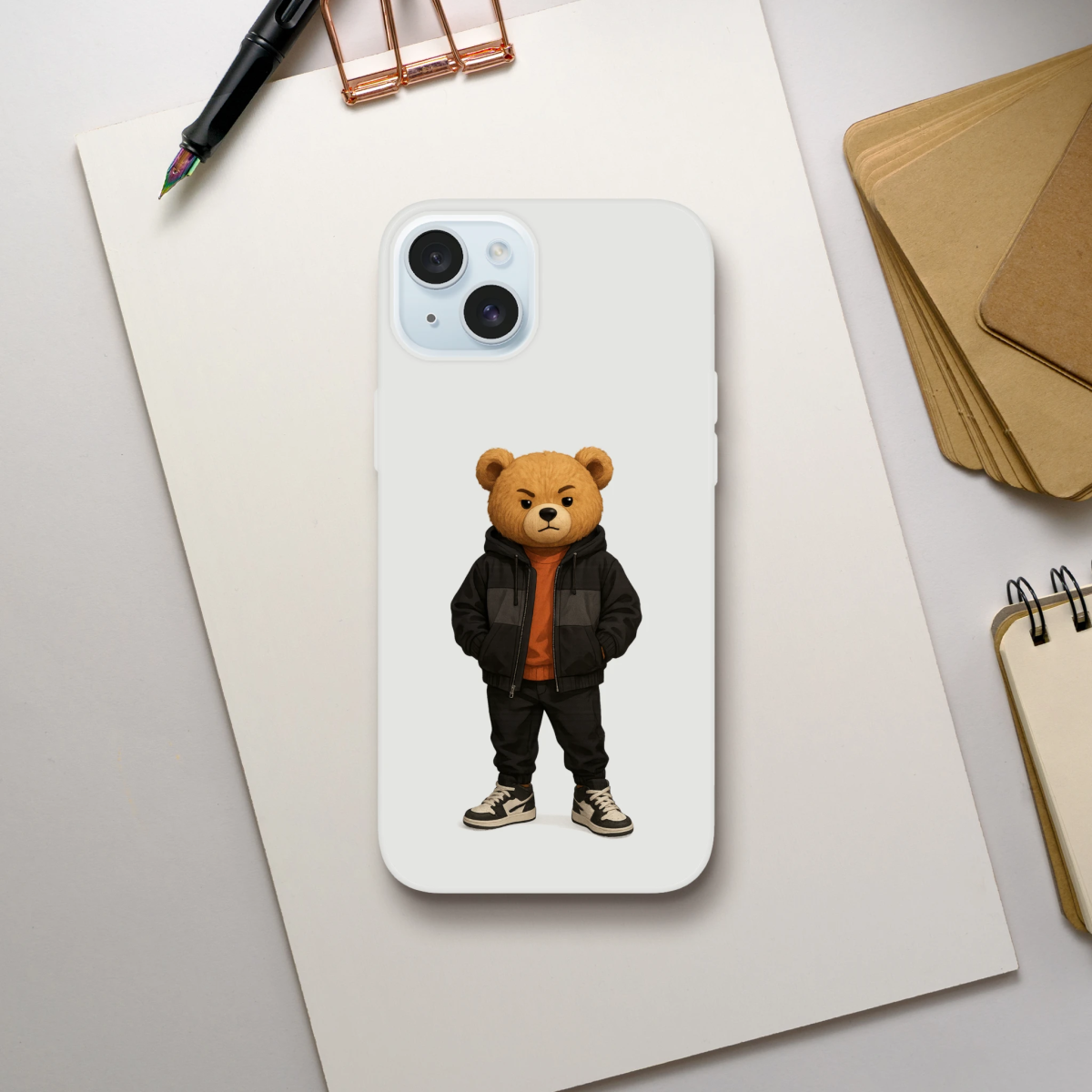 Cool Urban Streetwear Bear iPhone Flexi Case - ROMAG Store