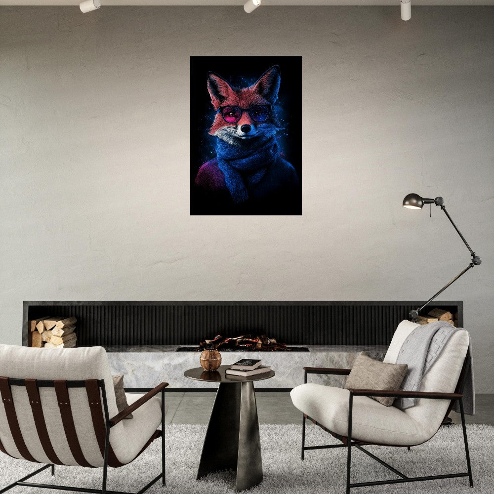 Cosmic Cool Fox Canvas - ROMAG Store