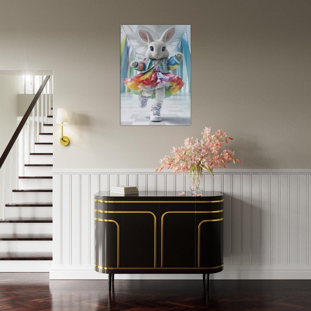 Rainbow Bunny Canvas Art - ROMAG Store
