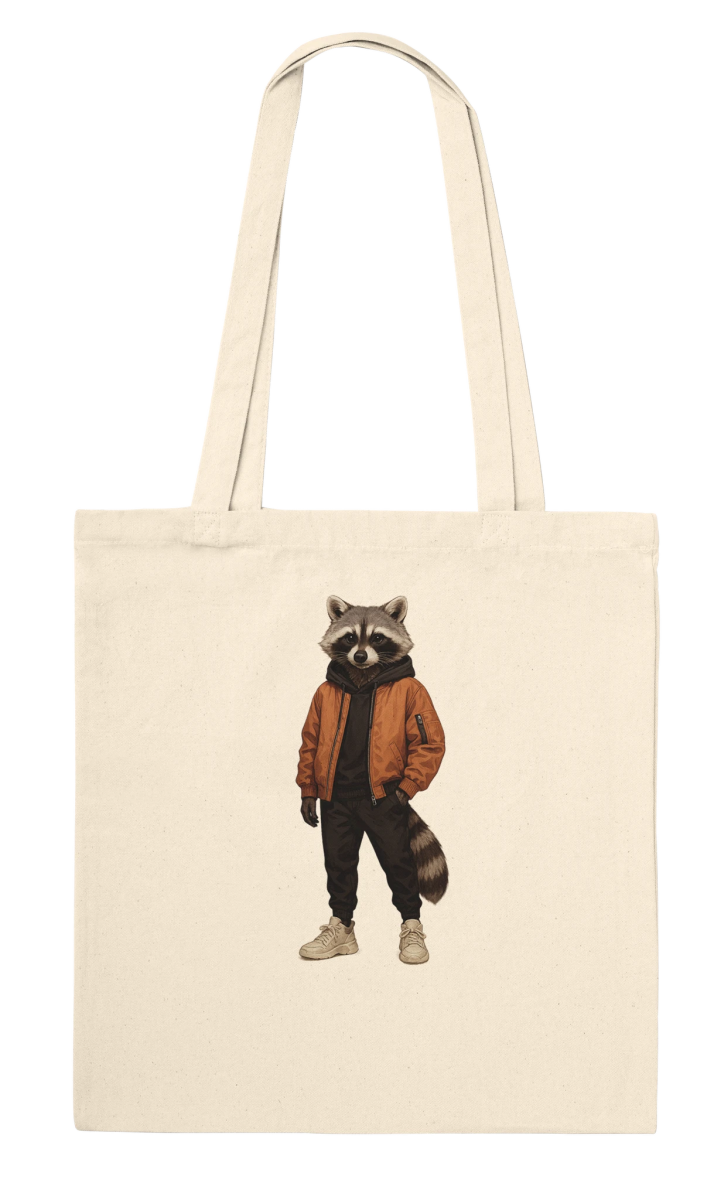 Raccoon Streetwear Chic Tote Bag - ROMAG Store