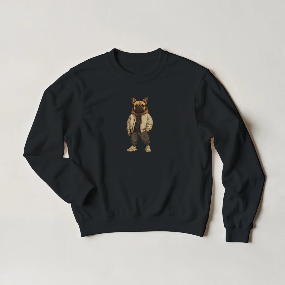 French Bulldog Sweatshirt – Cool Canine Streetwear Graphic in Your Choice of 6 Hues - ROMAG Store