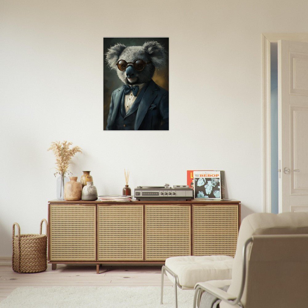 Sophisticated Koala in Suit Canvas Art - ROMAG Store