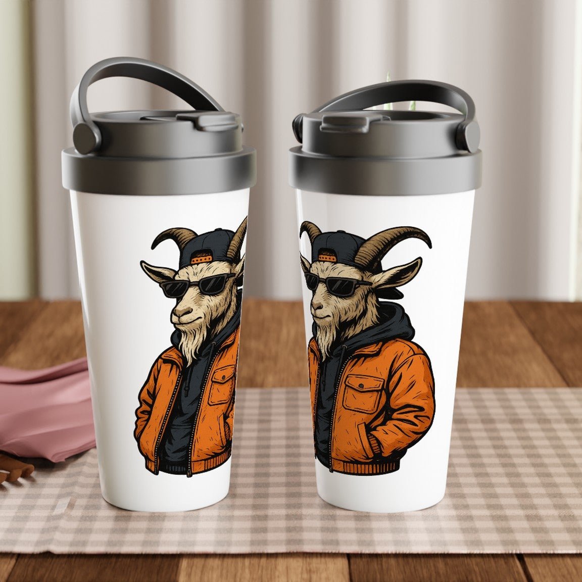 Cool Goat Streetwear Stainless Steel Travel Mug - ROMAG Store