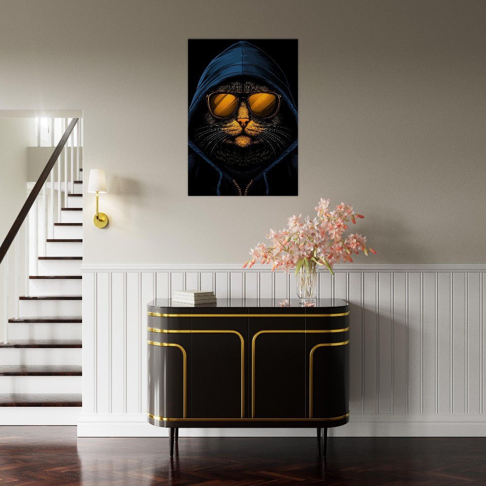 Undercover Cat Canvas Wall Art - ROMAG Store