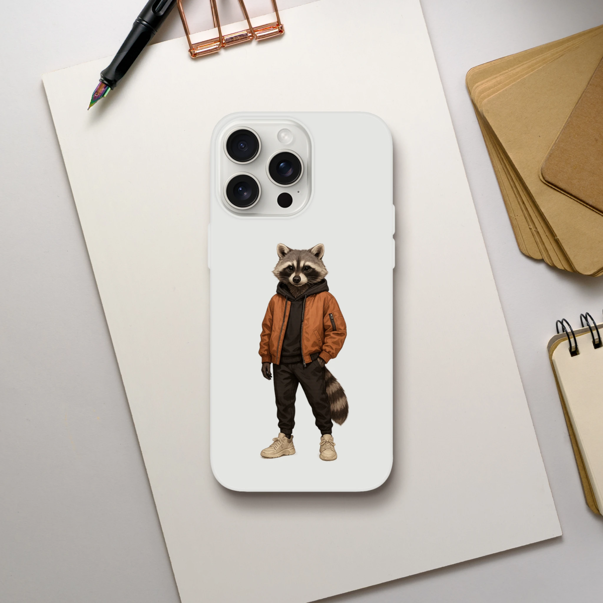 Cool Raccoon Streetwear iPhone Flexi Case - ROMAG Store