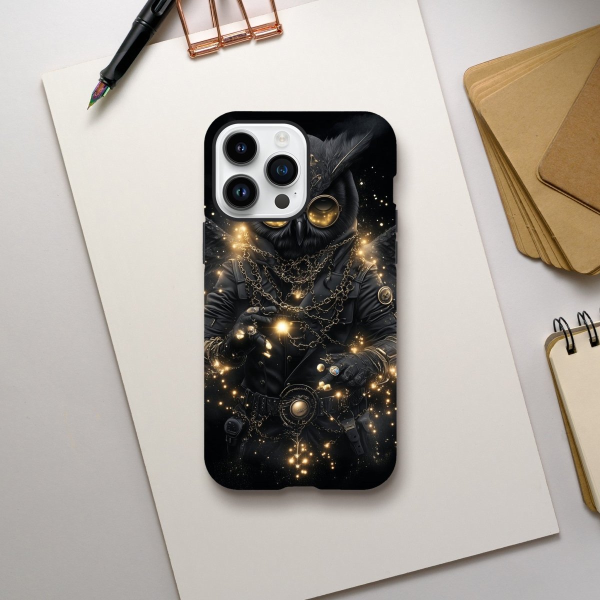 Mystic Owl Golden Goggles iPhone Tough Case - ROMAG Store