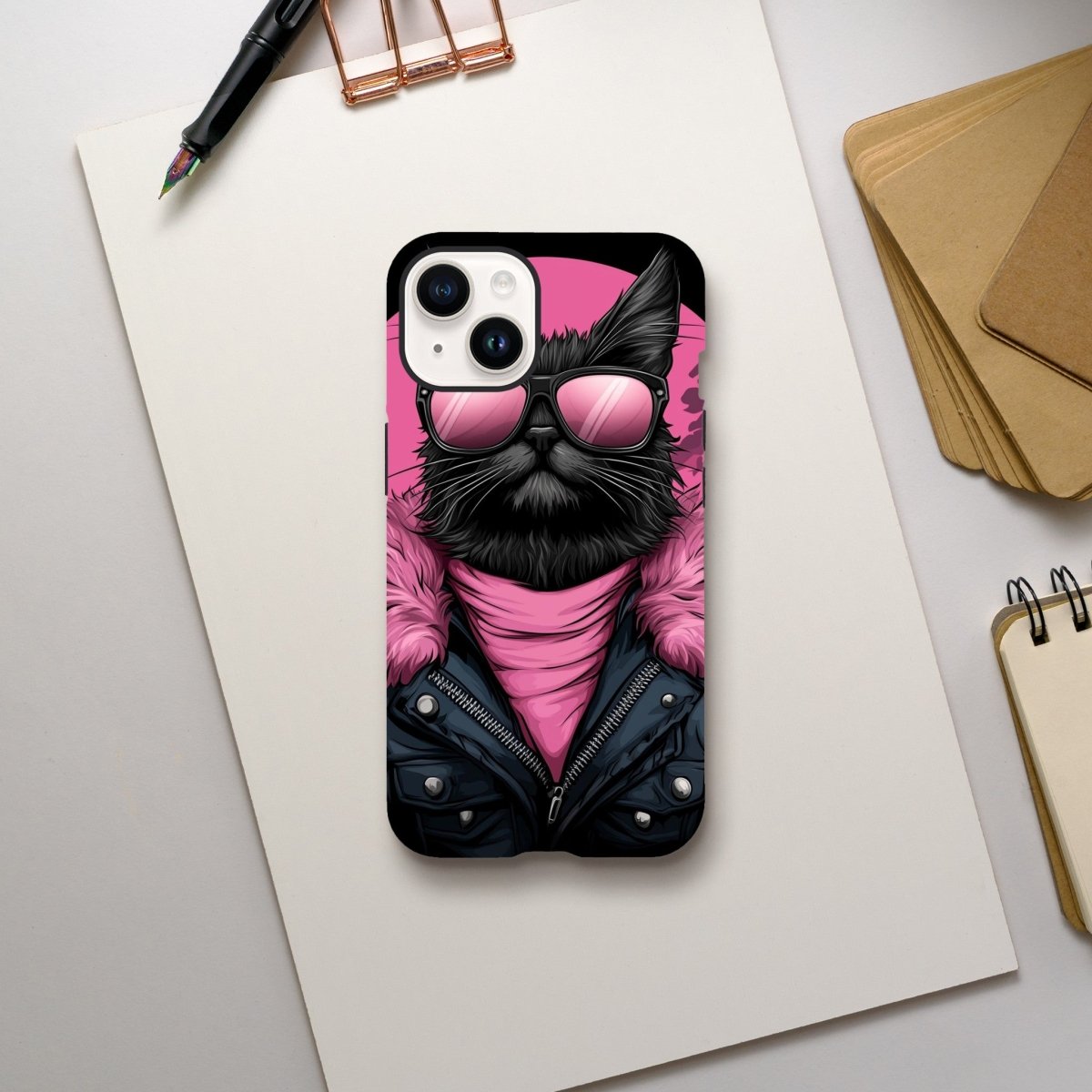 Punk Rock Kitty iPhone Tough Case - ROMAG Store