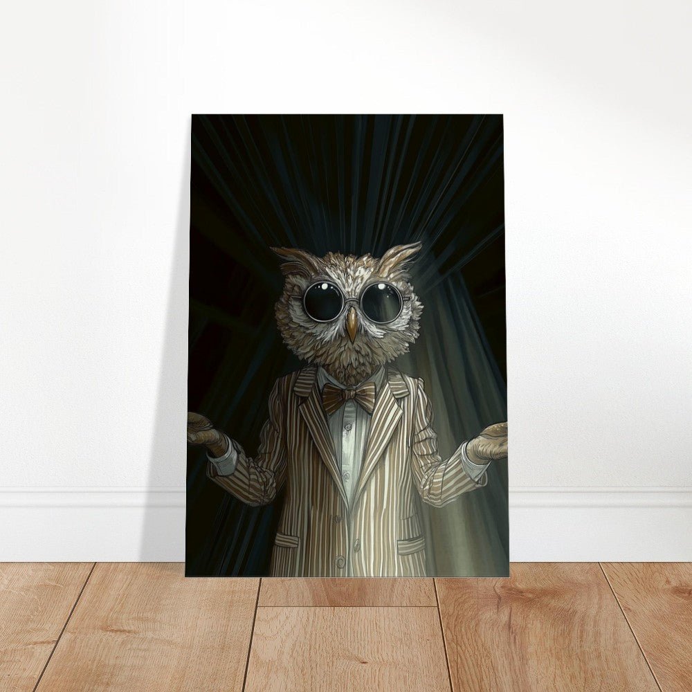 Sophisticated Owl in Suit Canvas - ROMAG Store