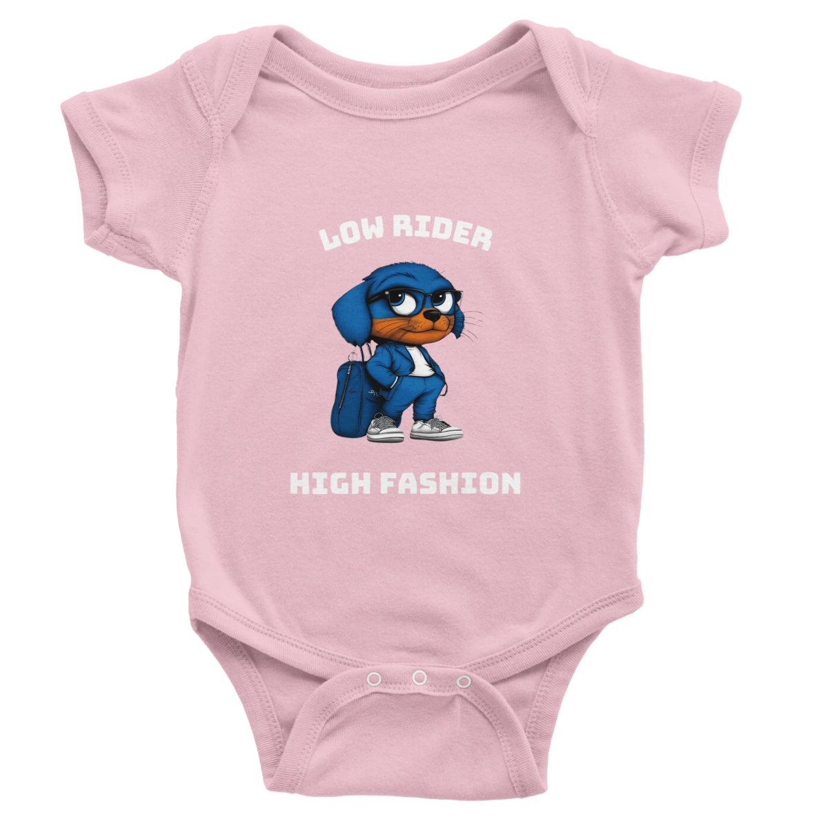 Low Rider, High Fashion Baby Short Sleeve Bodysuit - ROMAG Store