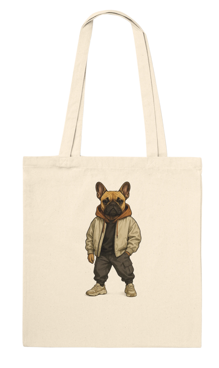 Chic French Bulldog Streetwear Tote Bag - ROMAG Store