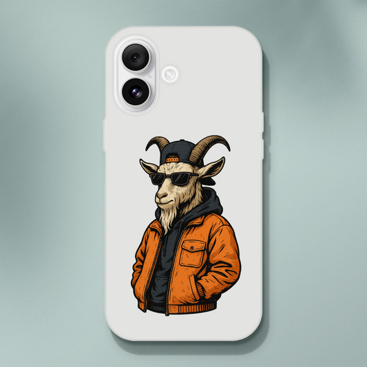 Cool Goat in Streetwear iPhone Flexi Case - ROMAG Store