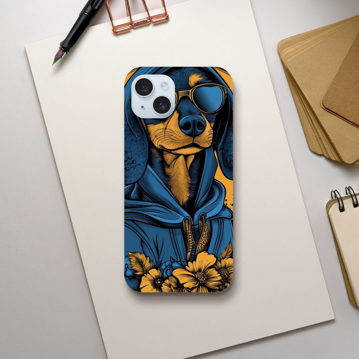 Cool Dachshund in Hoodie iPhone Tough Case - ROMAG Store