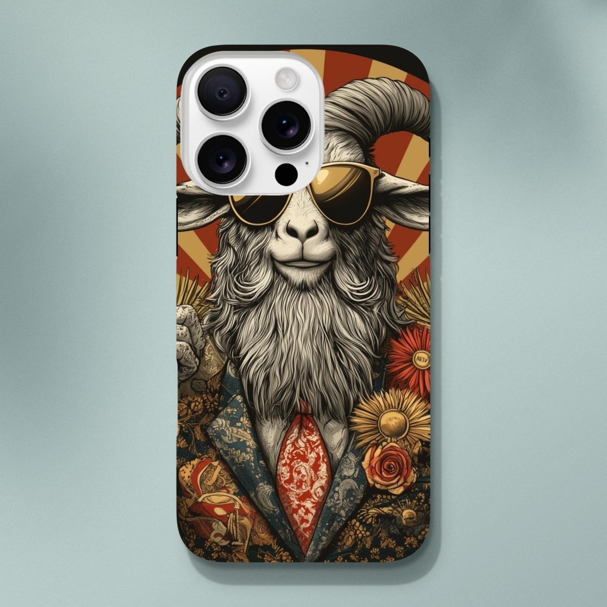 Chic Goat in Shades iPhone Tough Case - ROMAG Store