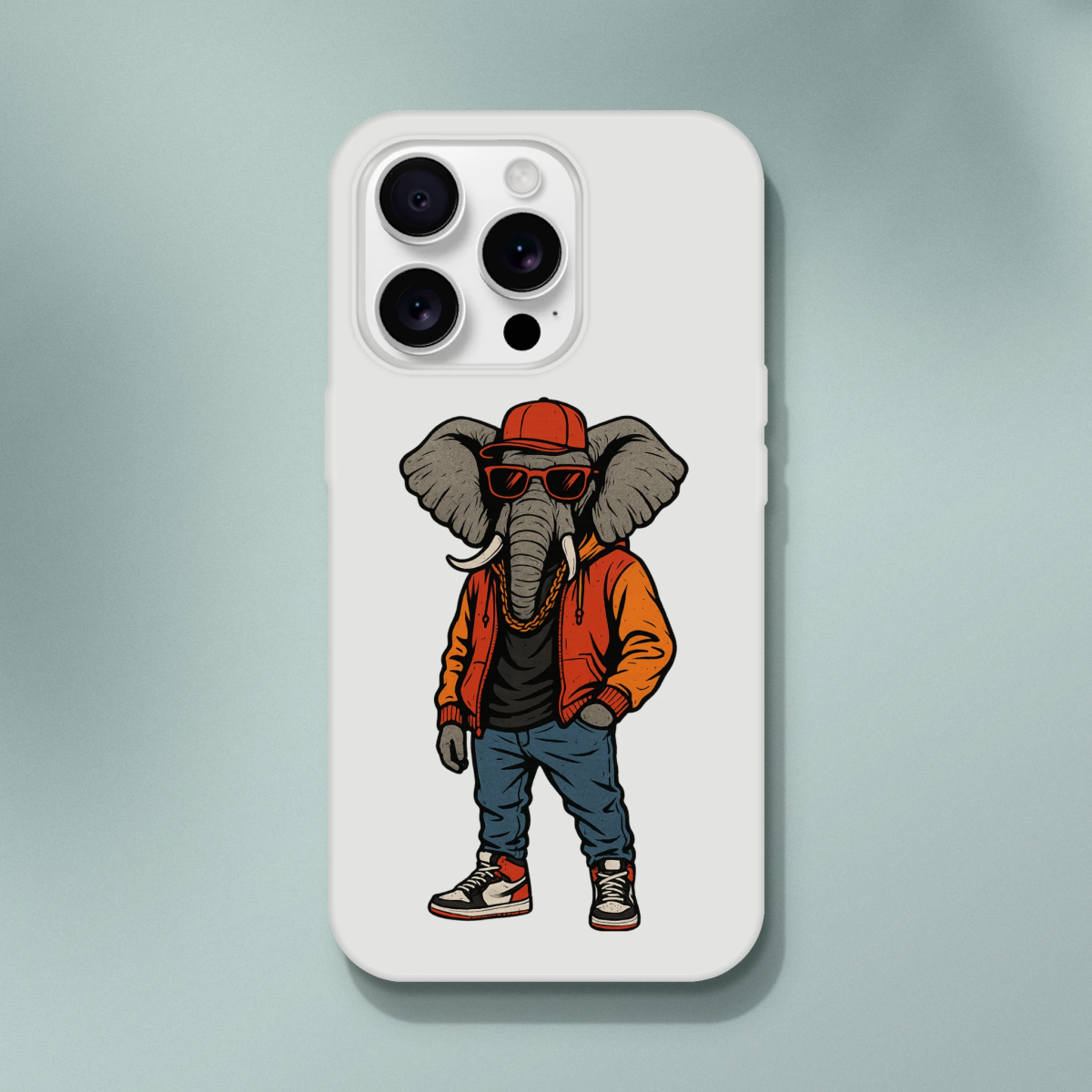 Hip - Hop Elephant iPhone Flexi Case - ROMAG Store