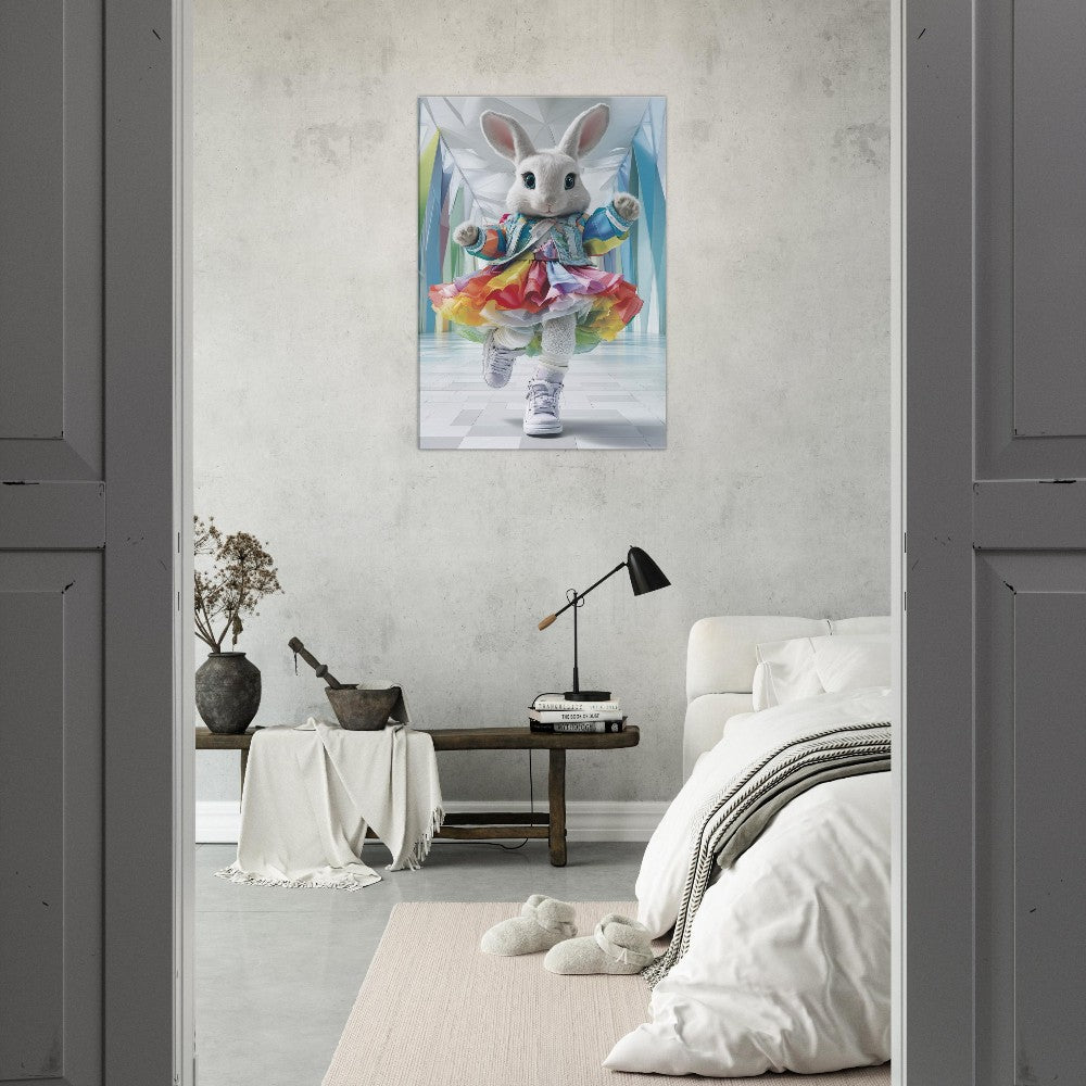 Rainbow Bunny Canvas Art - ROMAG Store