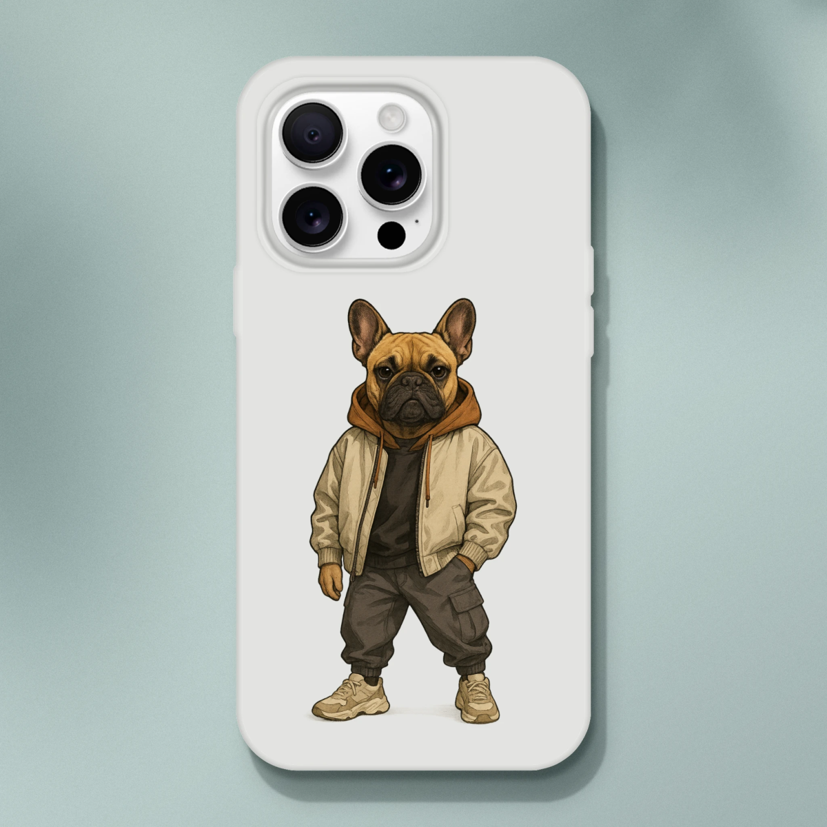 Chic French Bulldog Streetwear iPhone Flexi Case - ROMAG Store