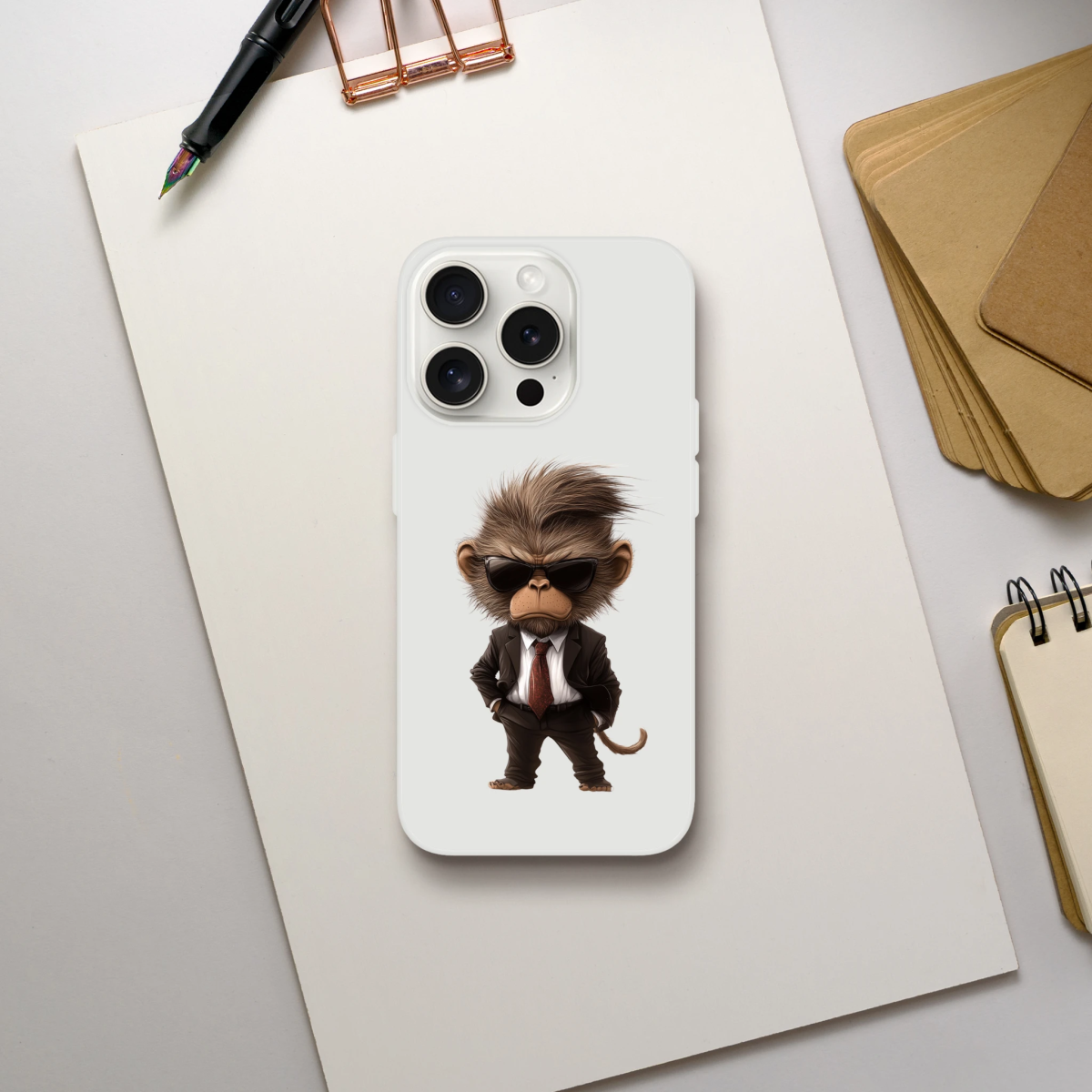 Chic Monkey Boss iPhone Flexi Case - ROMAG Store