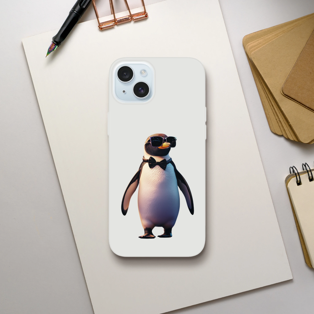 Chic Dapper Penguin iPhone Flexi Case - ROMAG Store