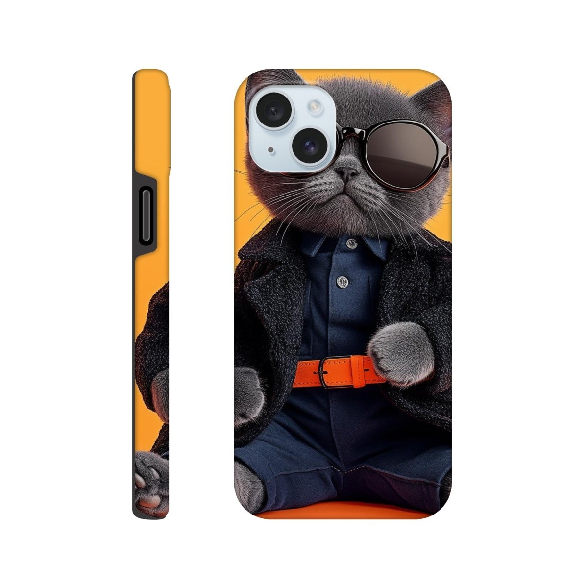 Chic Cat in Shades: Animal Fashion Week iPhone Tough Case - ROMAG Store