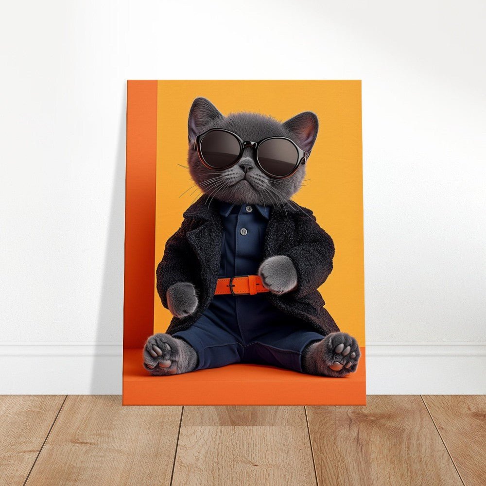 Sophisticated Cat in Shades Canvas - ROMAG Store