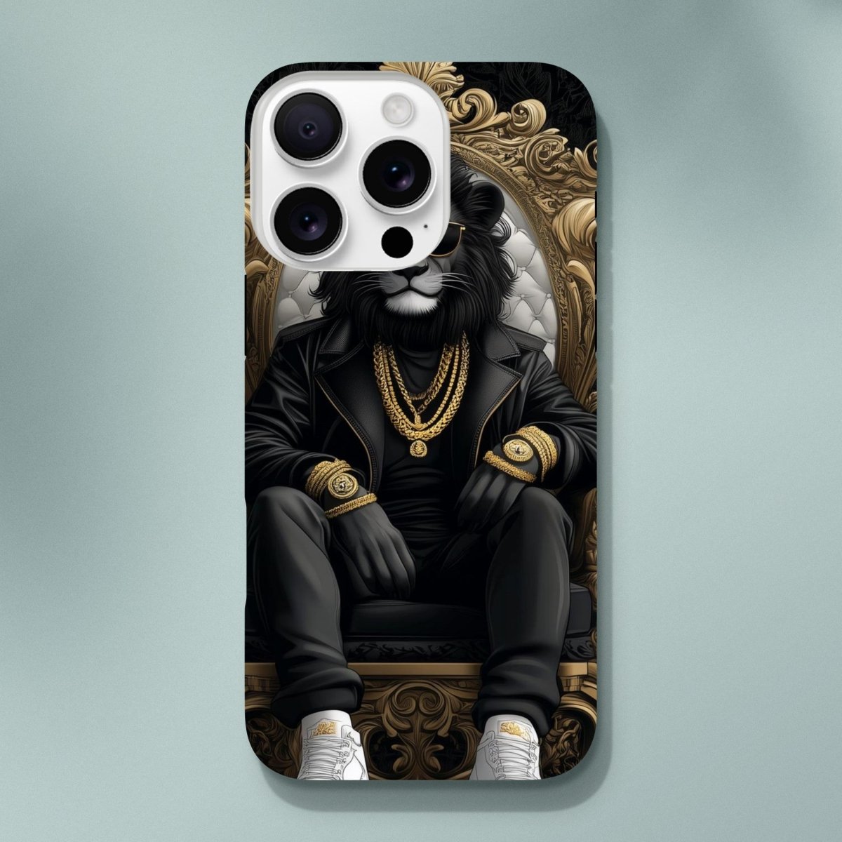 Regal Lion King Black & Gold iPhone Tough Case - ROMAG Store