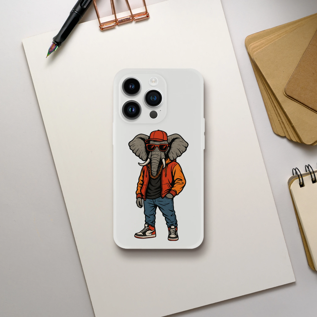 Hip - Hop Elephant iPhone Flexi Case - ROMAG Store