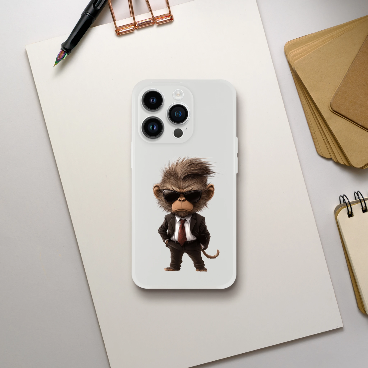 Chic Monkey Boss iPhone Flexi Case - ROMAG Store