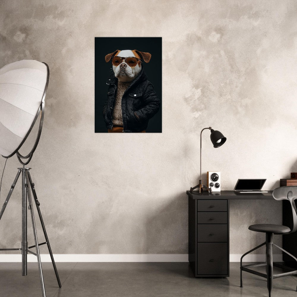 Urban Chic Dog Canvas Art - ROMAG Store