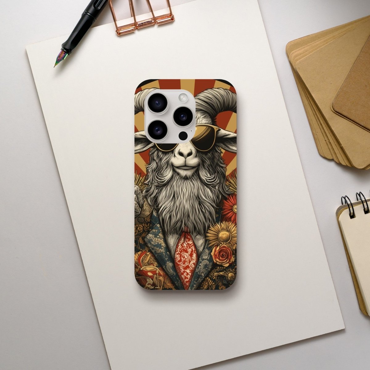 Chic Goat in Shades iPhone Tough Case - ROMAG Store