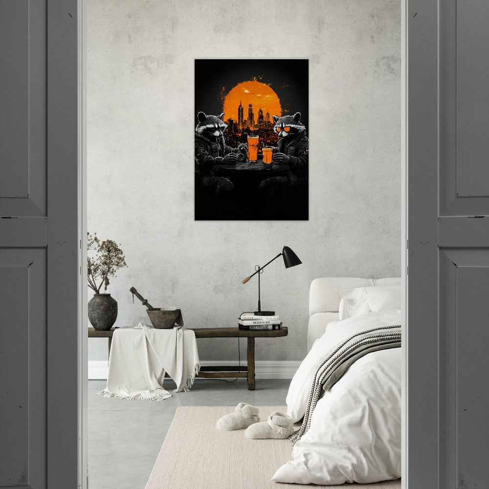 Urban Raccoon Squad Canvas Art - ROMAG Store