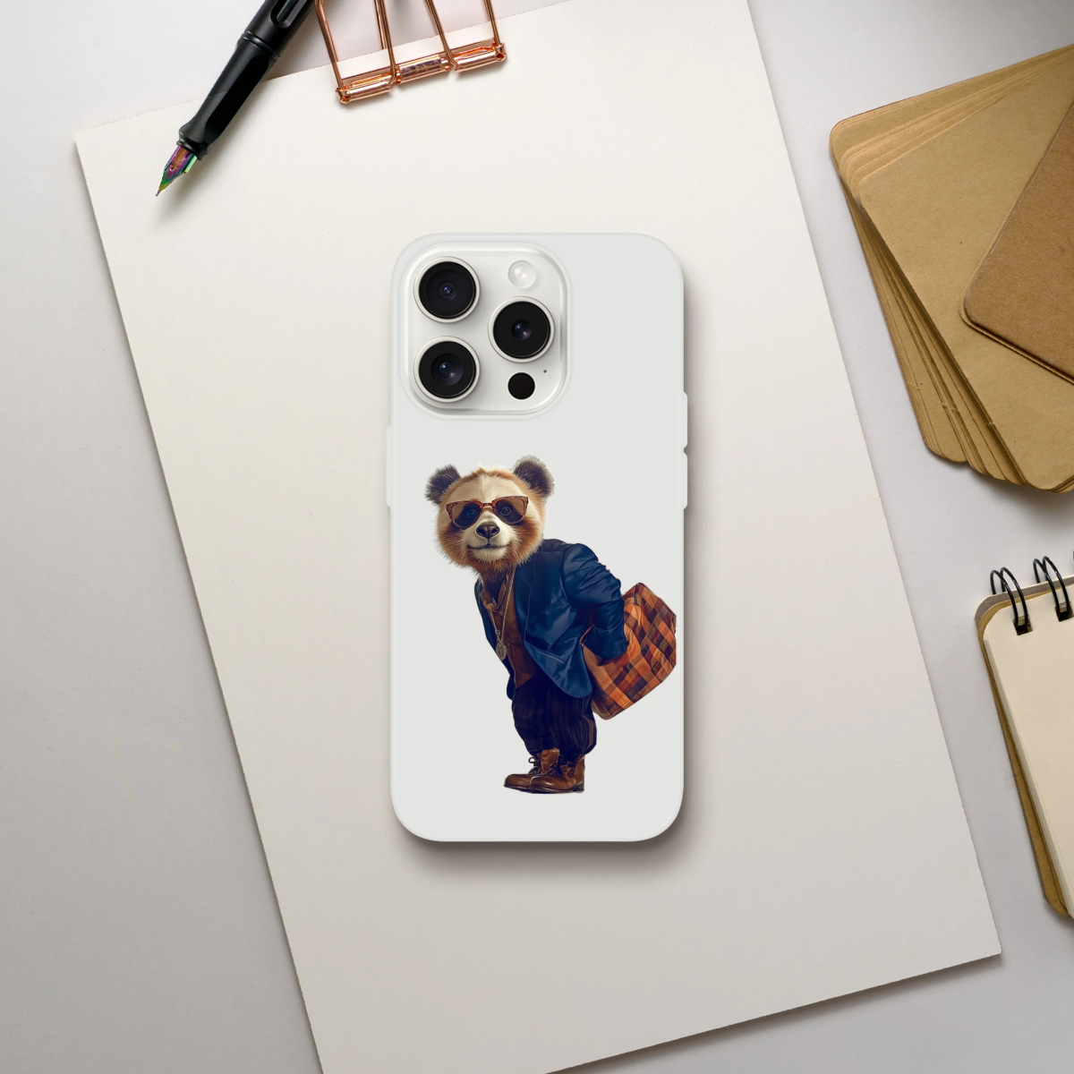 Dapper Urban Panda iPhone Flexi Case - ROMAG Store