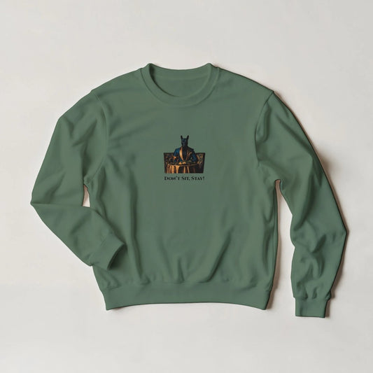 Don't Sit, Stay! Suave Canine Graphic Sweatshirt – Streetwear Lux in 6 Colors - ROMAG Store